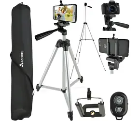 Izoxis Stativ na telefon a fotoaparát / Stativ / 45-133 cm / Držák telefonu / Dálková spoušť / Závit 1/4"