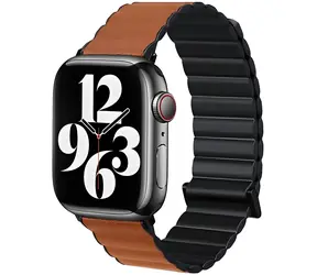 Beline Magnetic Pro černo-hnědá / Pásek pro Apple Watch / 42/44/45/49mm / magnetický