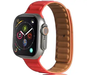Beline Magnetic červená / Řemínek pro Apple Watch / 42/44/45/49mm / magnetický
