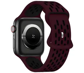 Beline New Sport Silicone bordó-černý / Sportovní pásek pro Apple Watch / 38/40/41 mm