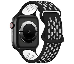 Beline New Sport Silicone černo-bílý / Sportovní pásek pro Apple Watch / 42/44/45/49 mm