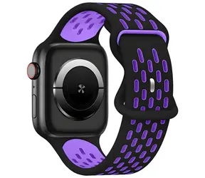 Beline New Sport Silicone černo-fialový / Sportovní pásek pro Apple Watch / 42/44/45/49 mm
