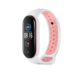 Beline Design řemínek Xiaomi Mi Band 7/6/5 bílo-růžová / Řemínek / Silikonový