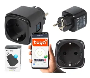 Chytrá zásuvka WiFi TUYA V3 černá / Zásuvkový adaptér / Wi-Fi / Tuya