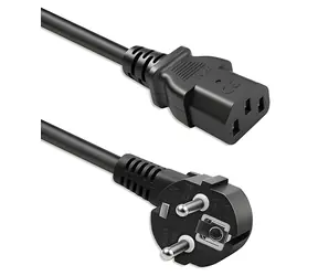 Napájecí kabel Schuko - C13 pravoúhlý / Napájecí kabel / CEE7/7 - IEC C13 / 3x1,0 mm2 / 2 m