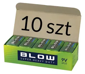 Baterie 9V 6F22 Super Heavy Duty / Baterie / Zinko-uhlíková / 10 ks
