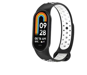 Beline Design Mi Band 8/9/10 černo-bílá / Řemínek / silikonový