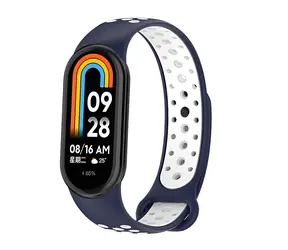 Beline Design Xiaomi Mi Band 10/9/8 modro-bílý / Řemínek / silikon