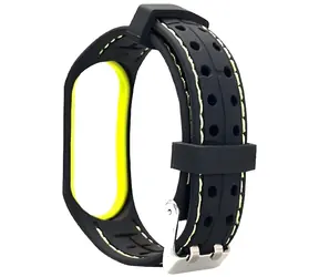 Beline Smart Strap pro Xiaomi Mi Band 3/4 černo-limetková / Náhradní silikonový řemínek
