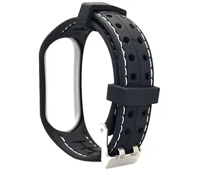 Beline Smart Strap černo-bílý / Pásek pro Xiaomi Mi Band 5/6 / silikonový