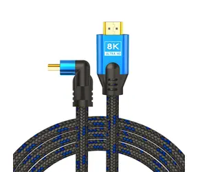 CL-147 HDMI 2.1 lomený modro-černá / Kabel / 8K / Ethernet + 3D / Zlacené konektory / 1,8 m