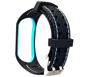 Beline Sport Strap pro Xiaomi Mi Band 7 černo-modrá / Náhradní silikonový řemínek