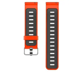 Beline Double Color červeno-černý / Řemínek pro chytré hodinky / silikon / 20 mm