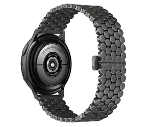 Beline Metal Honeycomb 22 mm černá / Řemínek pro chytré hodinky / kovový / voštinový vzor