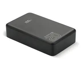 Powerbanka 20 000 mAh černá / Powerbanka / LCD displej / 2x USB-C / 1x USB / QC4.0 20W