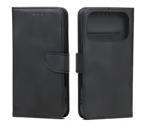 Marv Wallet Case pro Apple iPhone 17 Pro černá / Peněženkové pouzdro / Eko kůže / Magnetické zapínání