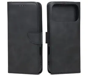 Marv Wallet Case černá / Pouzdro / Apple iPhone 17 Pro Max / knížkové s přihrádkou na kartu