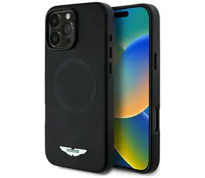 Aston Martin HC FW Logo MagSafe kryt pro iPhone 16 Pro Max černá / Zadní kryt / Silikonový / MagSafe
