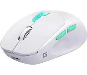 NITTA MM-307 bílá / Bezdrátová optická myš / RF a Bluetooth / 1600 DPI / 6 tlačítek