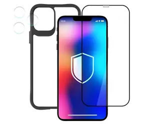 3mk Comfort Set 4v1 iPhone 12 6,1" / Ochranný set / Kryt / Tvrzené sklo / Ochrana kamery / Aplikátor