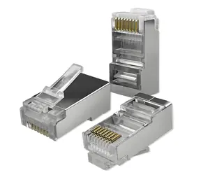 RJ45 konektor CAT6 FTP / Konektor / 100 ks / Stíněný / Pozlacené kontakty
