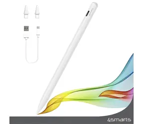 4smarts Pencil Pro 3 bílá / Aktivní stylus / magnetické uchycení / USB-C nabíjení / pro iPad
