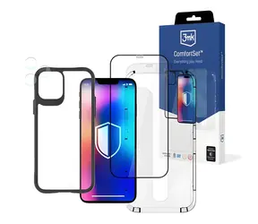 3mk Comfort Set 4v1 iPhone 12 Pro Max 6,7" / Ochranný set / Kryt / Tvrzené sklo / Ochrana kamery / Aplikátor