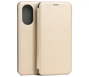 Beline Book Magnetic Case zlatá / Flipové pouzdro / Realme 12 LTE / Peněženka na karty / Magnetické zapínání