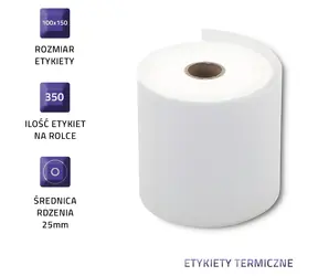 Termoetikety 100 x 150 mm / Etiketa v kotouči / 350 ks