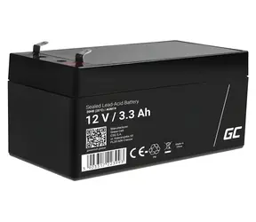 AGM baterie 12V 3,3Ah / Akumulátor / Olověný / Bezúdržbový