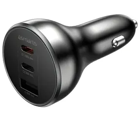 4smarts VoltRoad Ultimate 160W černá / Autonabíječka / 2x USB-C + USB-A / USB-C PD 100W / 12V/24V vozidla / Quick Charge