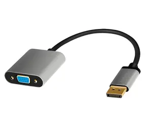 DisplayPort - VGA černá / Redukce / 0,15 m / 1080p 60 Hz / Hliníkové tělo