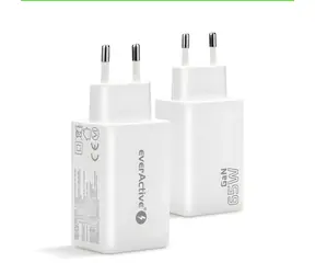 Síťová nabíječka GaN SC-655Q bílá / Nabíječka / 65 W / 2x USB-C / 1x USB-A / QC4+ / PD 3.0
