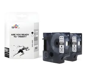 Kompatibilní páska TBTD-40913 pro DYMO černá/bílá / Páska do štítkovače / 9 mm / 7 m / D1 / 2 ks