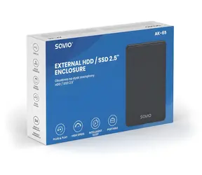 Akasa AK-65 černá / Externí box pro 2,5" HDD/SSD / USB 3.0