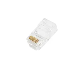 RJ45 konektor CAT6 průchozí 100 ks / Konektor / UTP / 8P8C / AWG 26-24