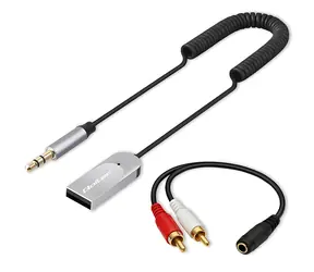 Bluetooth 6.0 audio přijímač / Audio adaptér / 2x RCA / AUX 3.5mm / USB / Mikrofon