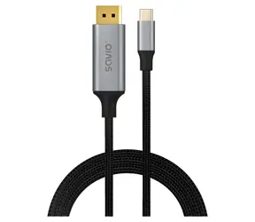 CL-208 USB-C na DisplayPort černá / Kabel / 8K 60Hz / 2 m / 32,4 Gbit/s