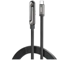 AWEI CM-12C černá / Kabel se stojánkem / USB-C - USB-C
