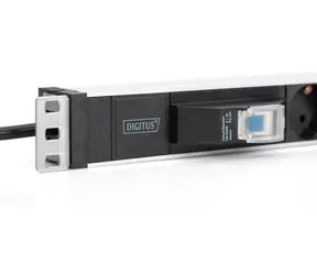 Digitus PDU 19" 6x Schuko / Zásuvková lišta do racku / 16 A / kabel 2 m / hliníkový profil / jistič