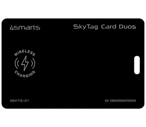4smarts SkyTag Card Duos ReCharge černá / Lokátor karet / Bluetooth 5.3 / Apple Find My, Google Find Hub