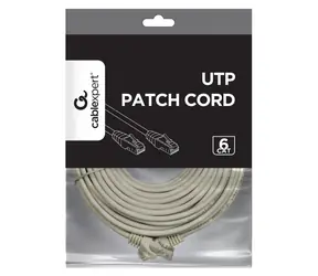 UTP patch kabel Cat6 15 m šedý / Patch kabel / U/UTP / čistá měď / RJ45-RJ45