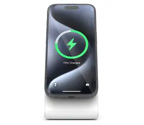 Crong MagSpot Stand 2v1 / Bezdrátová nabíječka / MagSafe / pro iPhone a AirPods