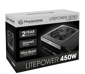 Thermaltake Litepower II černá / Napájecí zdroj / 450 W / aktivní PFC / 120mm ventilátor