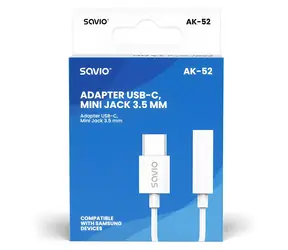 Adaptér USB-C - Jack 3,5 mm AK-52 / Audio adaptér / Pro Samsung