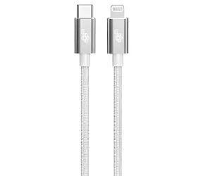 Kabel Lightning MFi - USB-C stříbrný 1 m / USB-C / MFi certifikace