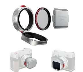 Freewell Real Lens Hood stříbrná / Sluneční clona / pro Fujifilm GFX100RF / CPL + Black Mist filtr 49 mm