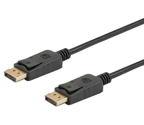 Kabel DisplayPort CL-136 černá / Video kabel / DisplayPort 1.2 / 2 m / pozlacené konektory