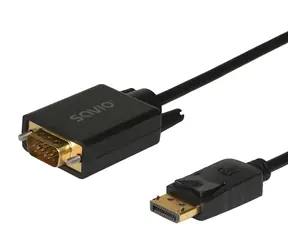 CL-203 černá / Kabel DisplayPort - VGA (D-Sub) / 1,8 m / max. 1920x1200 / DP 1.1