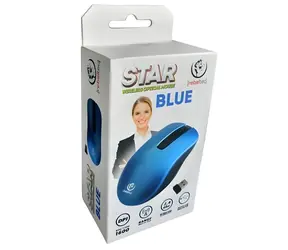 STAR modrá / Bezdrátová myš / 800/1000/1600 DPI / USB přijímač 2.4GHz